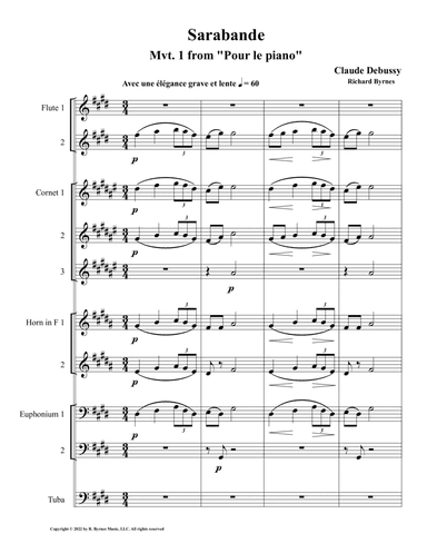 Sarabande (Brass Octet + 2 Flutes) (arr. Richard Byrnes)