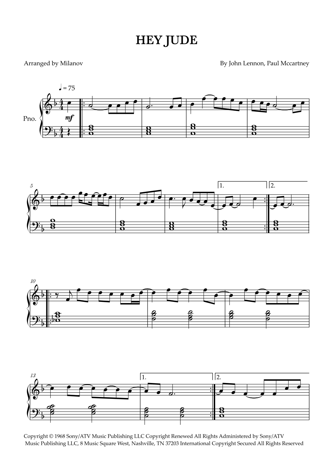 Hey Jude (arr. Milanov)