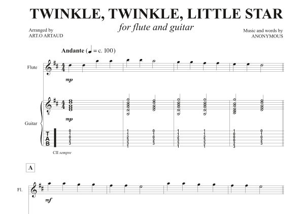 Twinkle Twinkle Little Star (arr. Art.o Artaud)