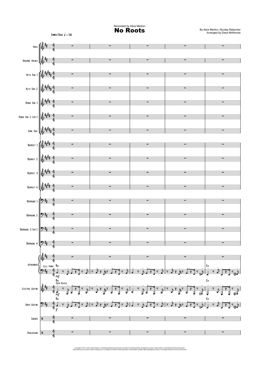 No Roots (arr. Daryl McKenzie)