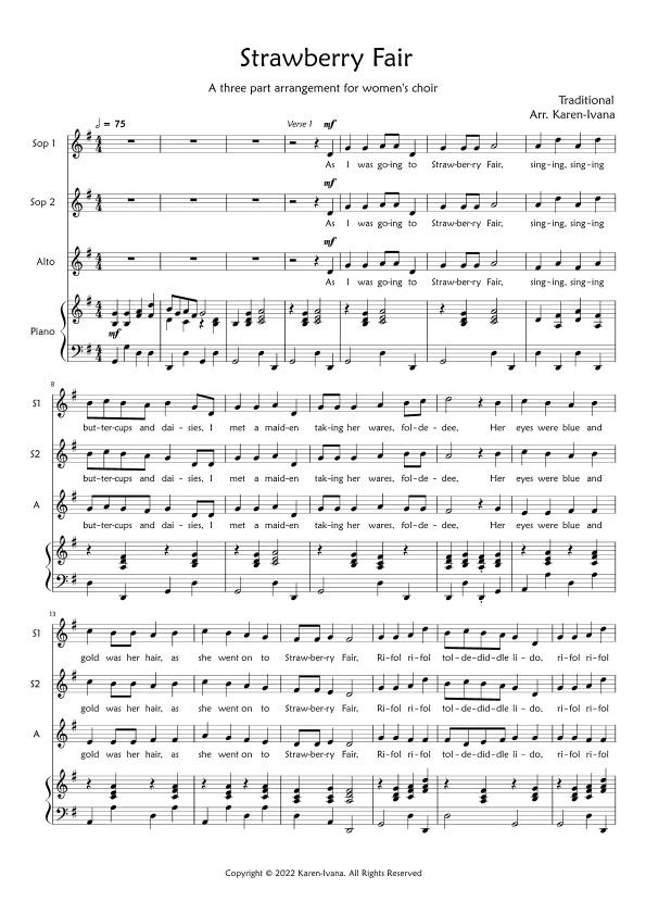 Strawberry Fair (arr. Karen Ivana)