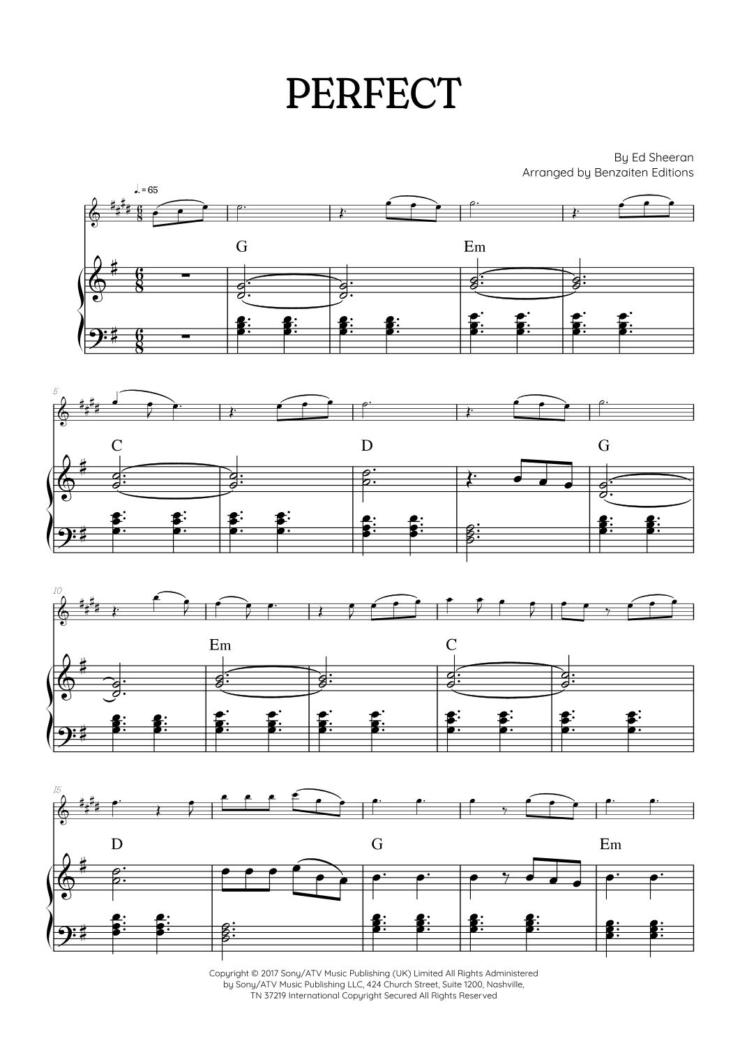 Perfect (arr. Benzaiten Editions)