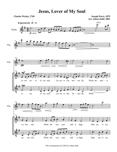 Jesus, Lover of My Soul (arr. Adam Judd)