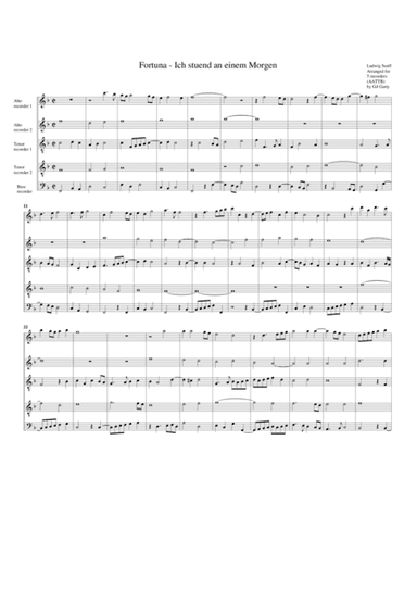 Fortuna - Ich stuend an einem Morgen (arr. Gil Garty)