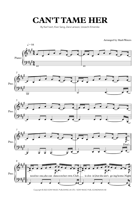 Can't Tame Her (arr. Mark Waters)