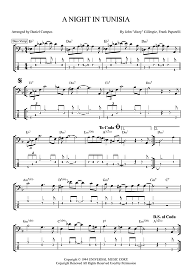 A Night In Tunisia (arr. DANIEL ROBERTO DIAS CAMPOS)