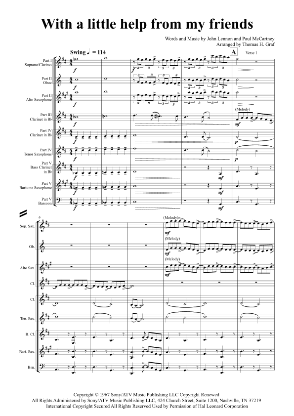 With A Little Help From My Friends (arr. Thomas Graf)