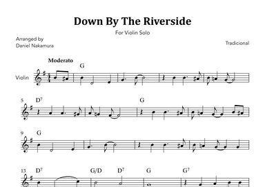Down By The Riverside (For Violin Solo) (arr. Daniel Nakamura)