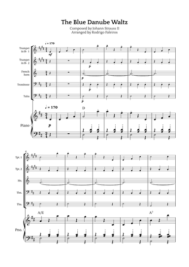 The Blue Danube Waltz (arr. Rodrigo Faleiros)