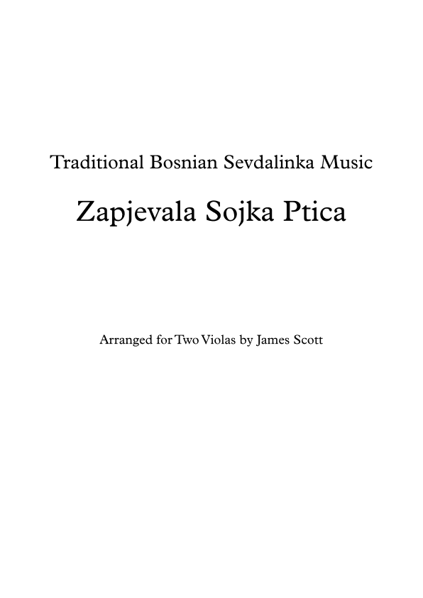 Zapjevala Sojka Ptica (arr. James Scott)