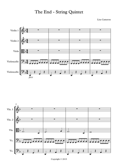 The End - String Quintet (Violin 1&2, Viola, Cello 1&2)