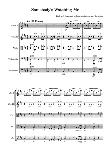 Somebody's Watching Me (arr. Lisa-Mari Janse van Rensburg)