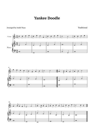 Yankee Doodle (arr. André Nusa)