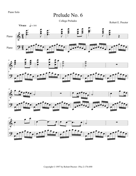 Prelude No. 6 for Piano