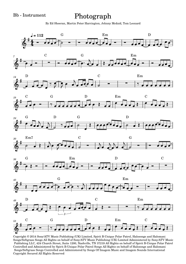 Photograph (arr. Fabio Eduardo de Oliveira)