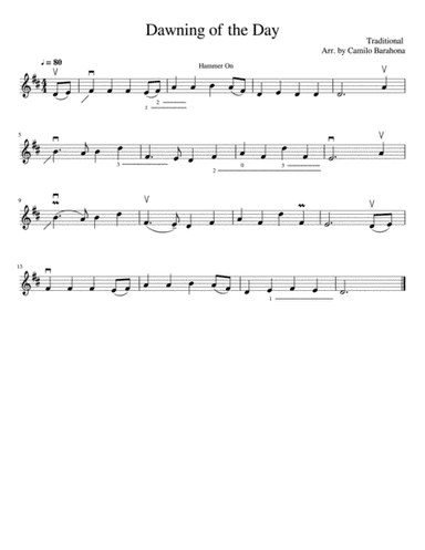 The Dawning of the Day : Fiddle (arr. Camilo Barahona)