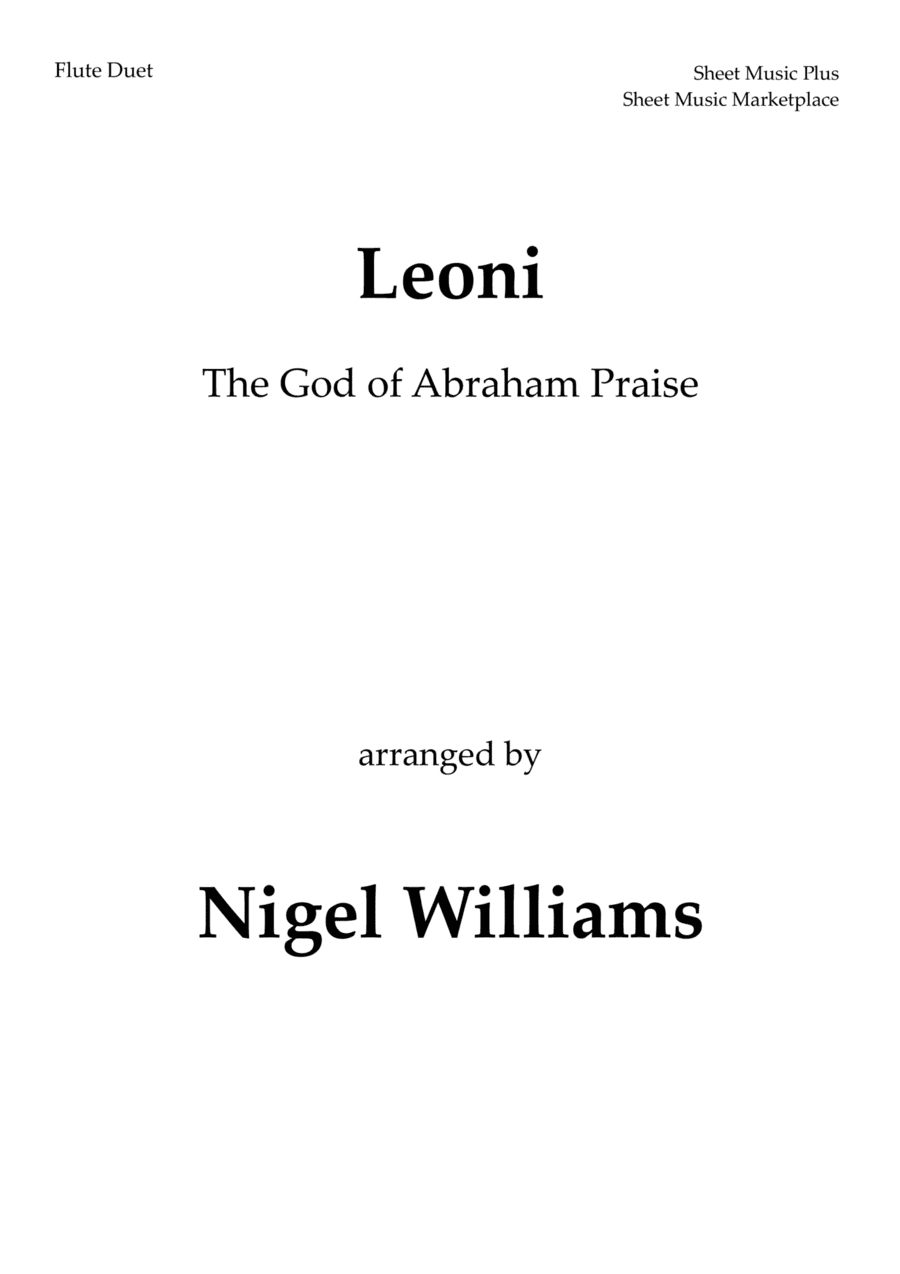 Leoni (The God of Abraham Praise), for Flute Duet (arr. Nigel Williams)