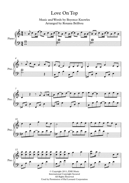 Love On Top (arr. Roxana Belibou)