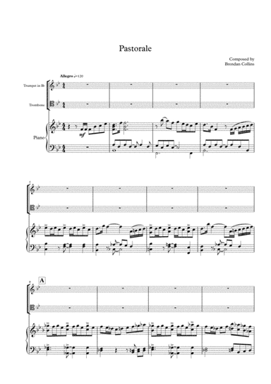 Pastorale for Trumpet, Trombone and Piano