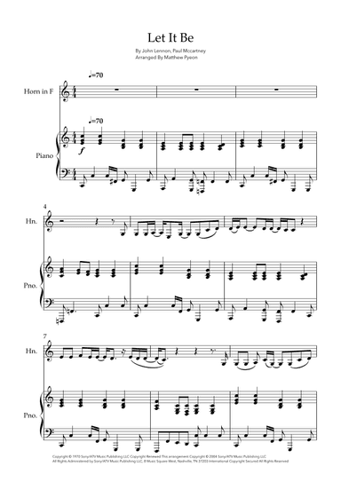 Let It Be (arr. Matthew pyeon)