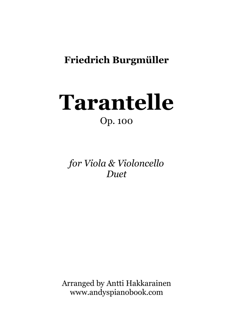 Tarantelle Op. 100 - Viola & Cello Duet (arr. Antti Hakkarainen)