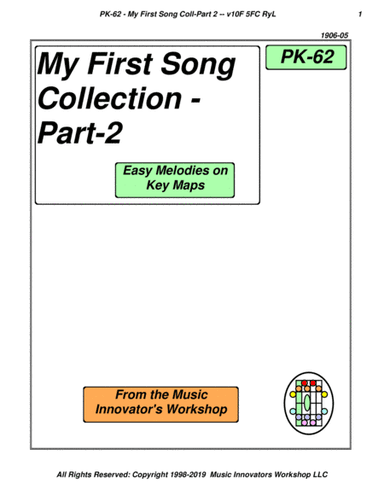 PK-62 - My First Song Collection - Part 2 - (Key Map Tablature) (arr. John M. Honeycutt)