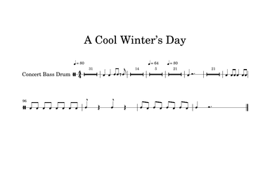 A Cool Winter’s Day-Concert Bass Drum Part