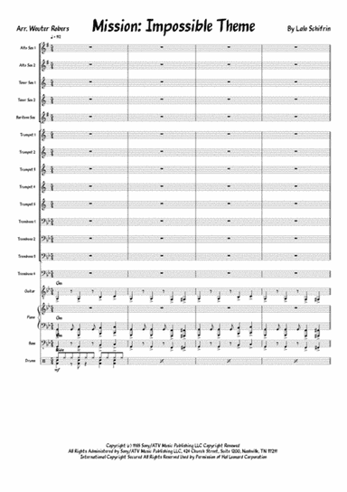 Mission: Impossible Theme  from the Paramount Television Series MISSION: IMPOSSIBLE (arr. Wouter Robers)