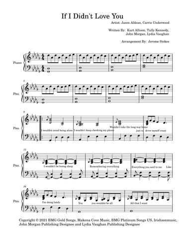If I Didn't Love You (arr. Jerome Stokes)