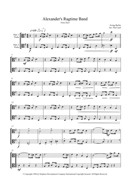 Alexander's Ragtime Band (arr. Tim Curd)