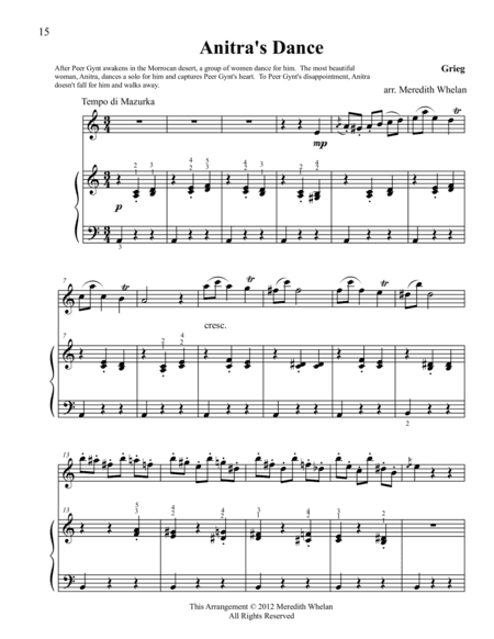 Classical Duets for Flute & Piano:  Anitra's Dance (arr. Meredith Whelan)