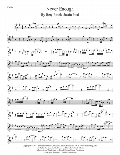 Never Enough (arr. Kevin Busse)