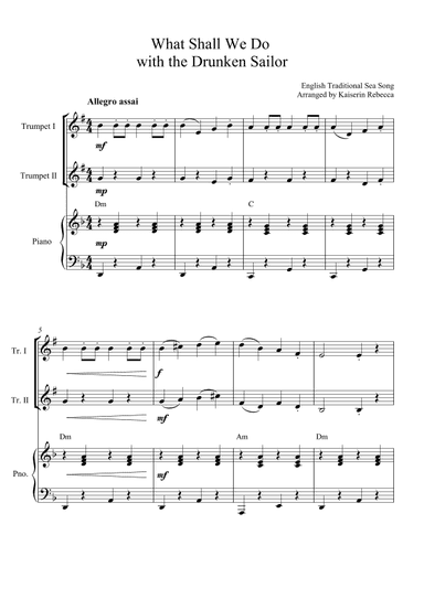 What Shall We Do with the Drunken Sailor? (arr. Kaiserin Rebecca)