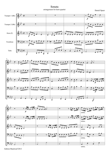 Speer Sonata (arr. Edition Maulwurf)