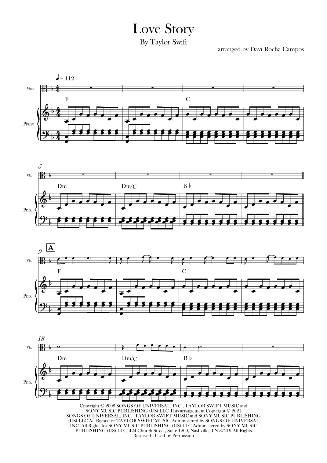 Love Story (arr. Davi Rocha Campos)