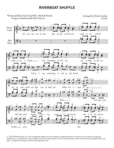 RIVERBOAT SHUFFLE (arr. Walter Latzko)