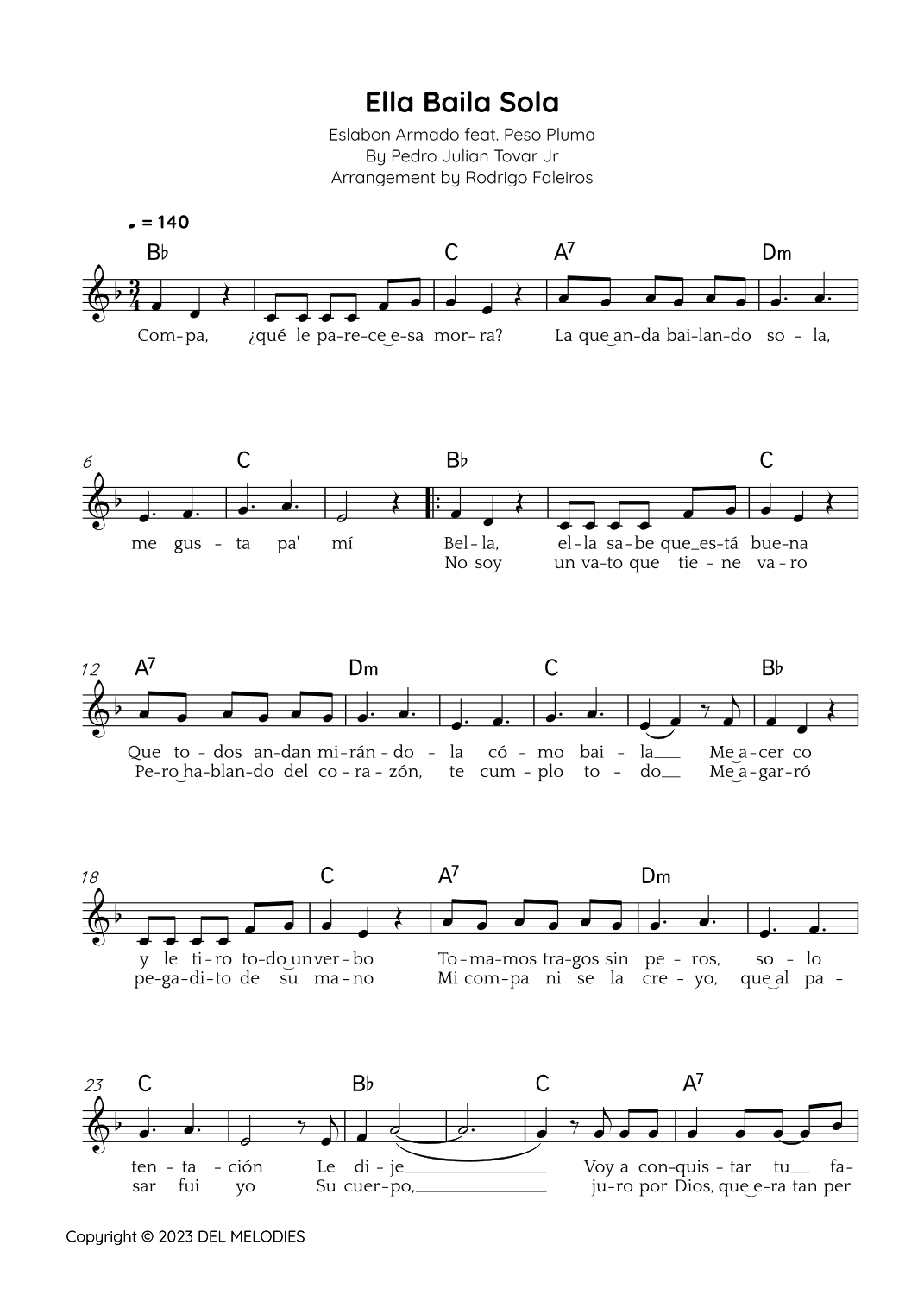 Ella Baila Sola (arr. Rodrigo Faleiros)