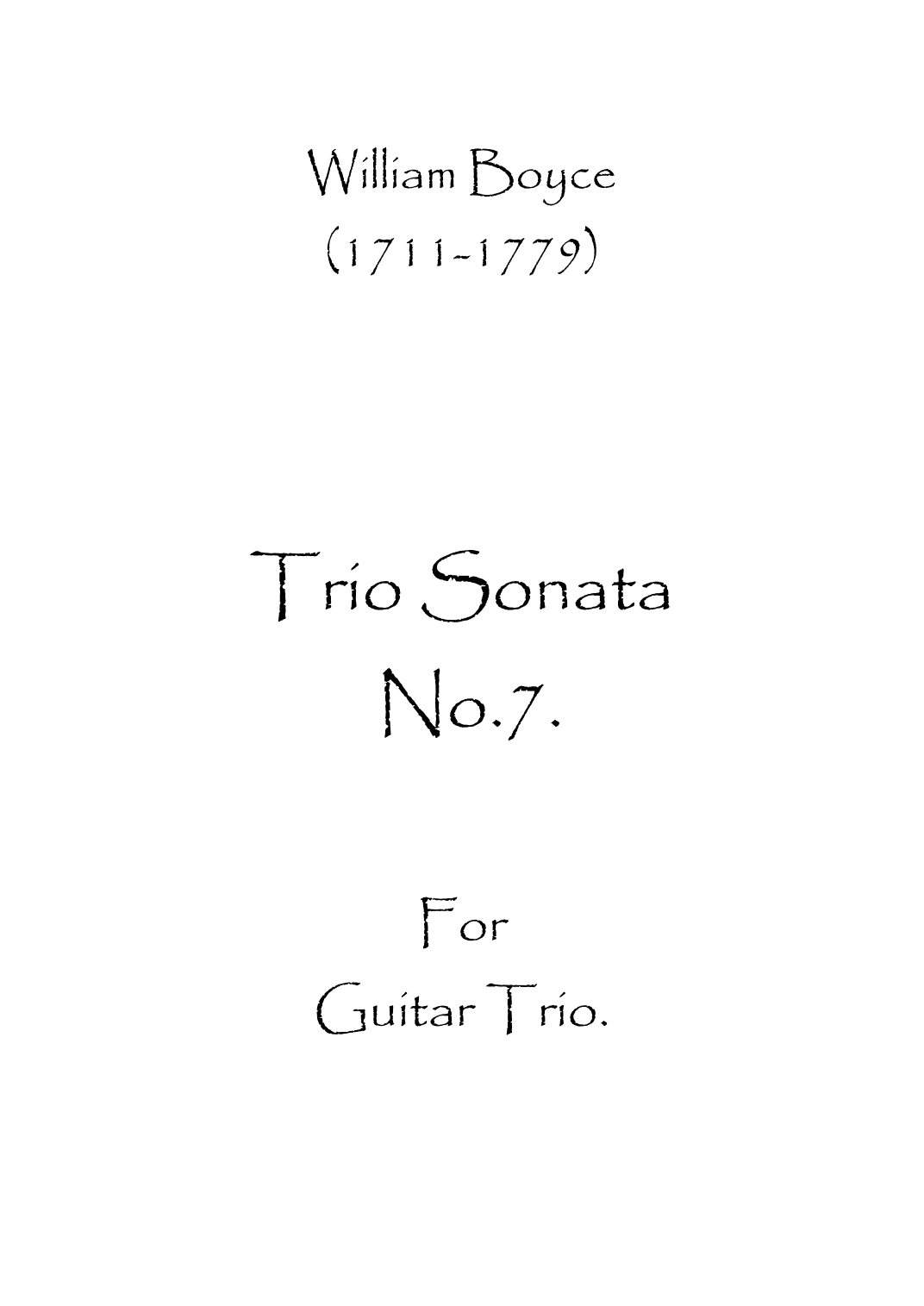 Trio Sonata No.7 (arr. Spence Bundy)