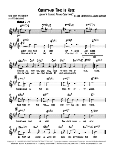 Christmas Time Is Here (arr. Stephen Bulat)