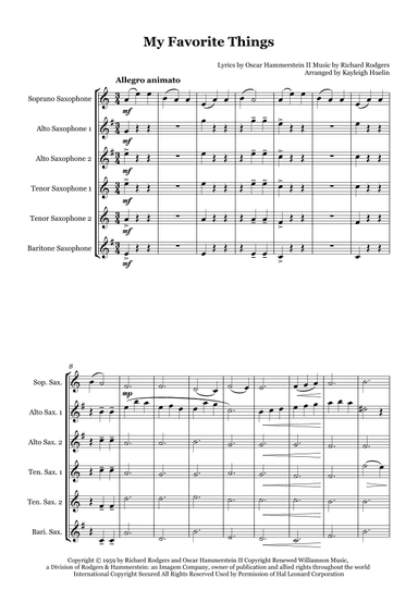 My Favorite Things (arr. Kayleigh Huelin)