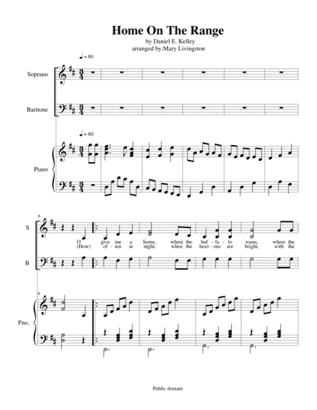 Home on the Range (arr. Mary Livingston)