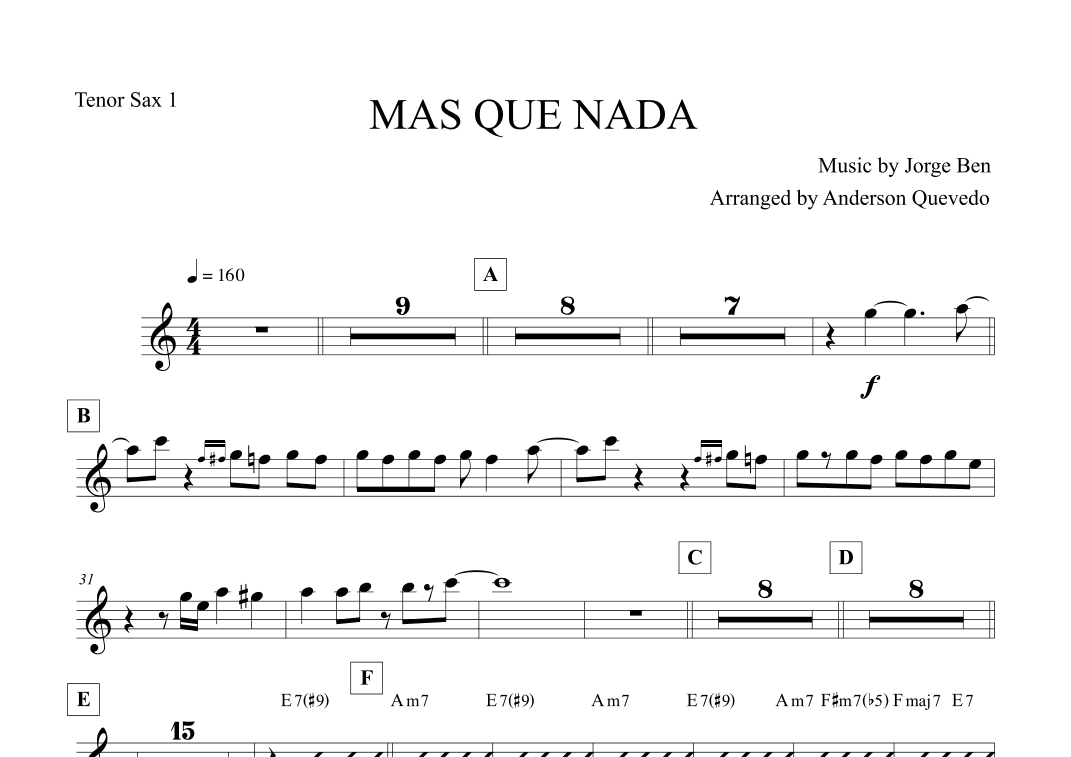 Mas Que Nada (arr. Anderson Quevedo)