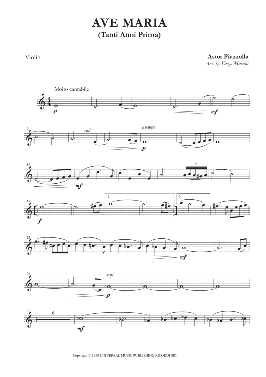 Ave Maria (arr. Diego Marani)