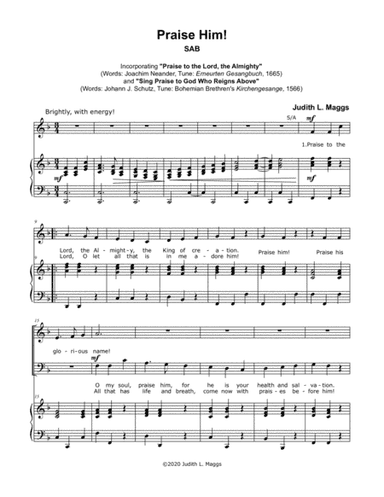 Praise Him! (SATB) (arr. Judith L. Maggs)