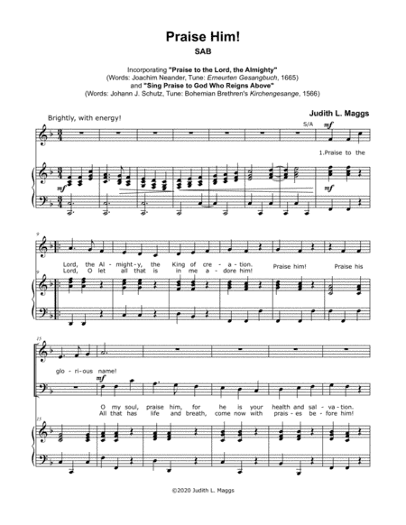 Praise Him! (SATB) (arr. Judith L. Maggs)