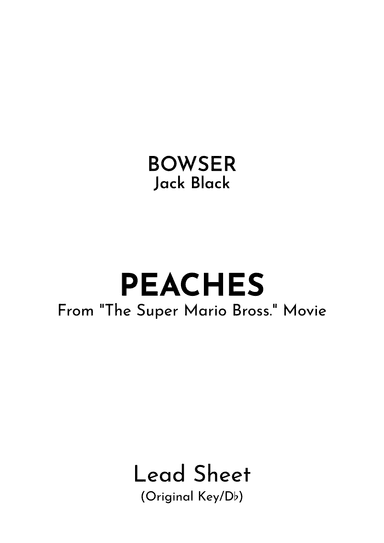 Peaches (arr. Jireh J.)