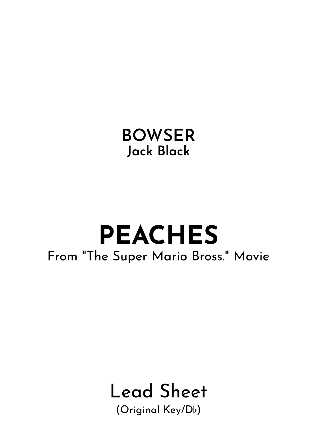 Peaches (arr. Jireh J.)