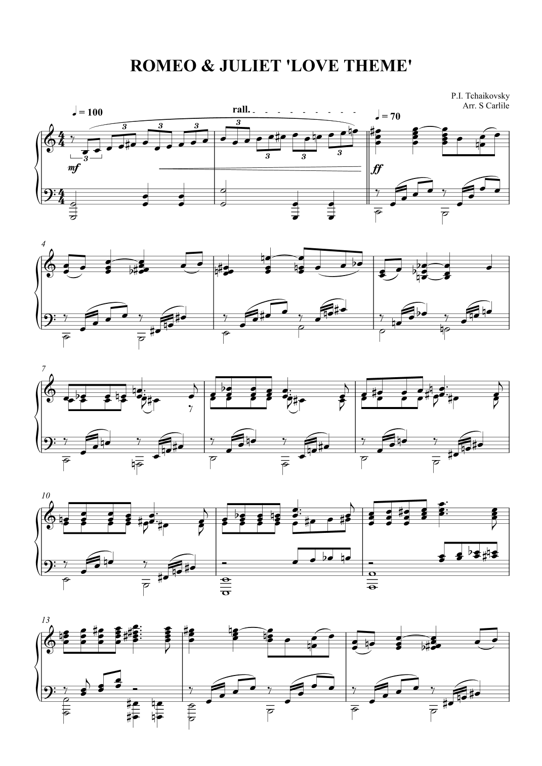 Romeo and Juliet Love Theme (arr. SCMusic)