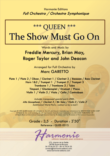The Show Must Go On (arr. Marc GARETTO)