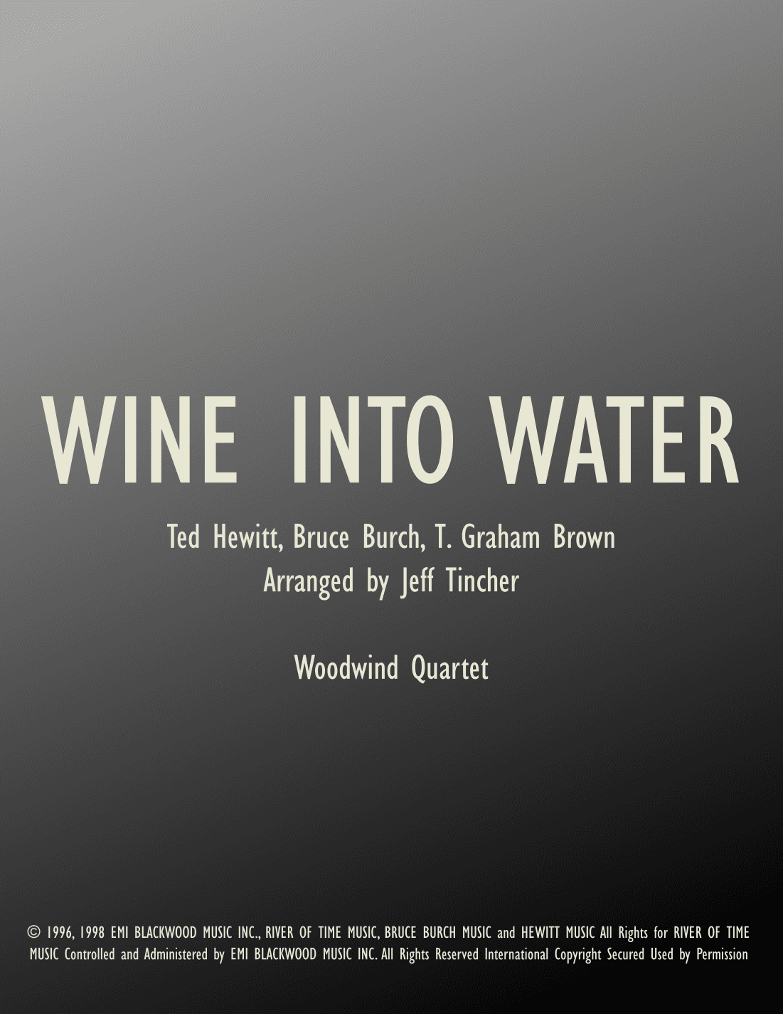 Wine Into Water (arr. Jeff Tincher)